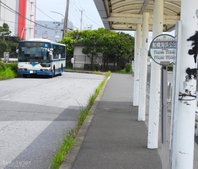 船橋海浜公園バス停付近