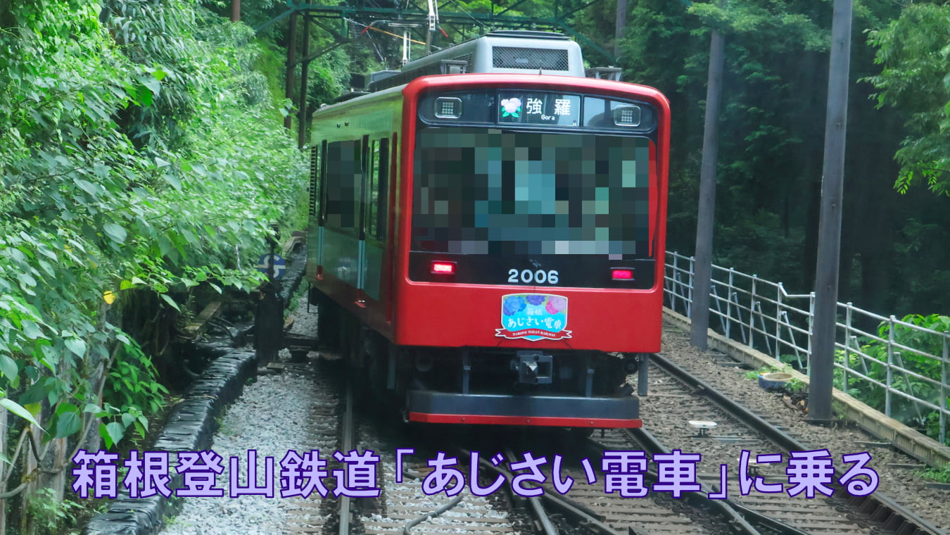 箱根登山鉄道 「あじさい電車」に乗る